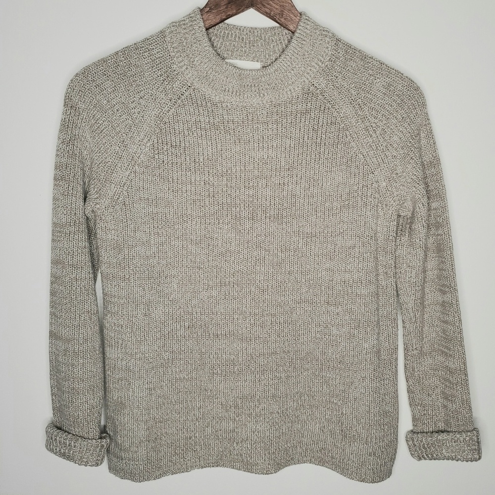 H&M (S) Knit Beige Marled Sweater - H&M Basics